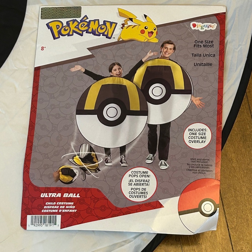Pokémon Ultra Ball Pop-Up Child Costume One Size Fits Most Disguise Overlay